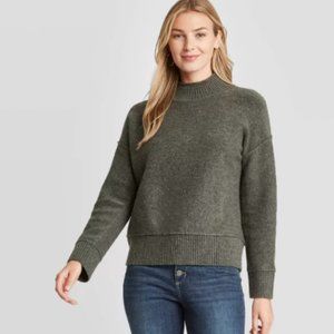 Mock Turtleneck Pullover Sweater